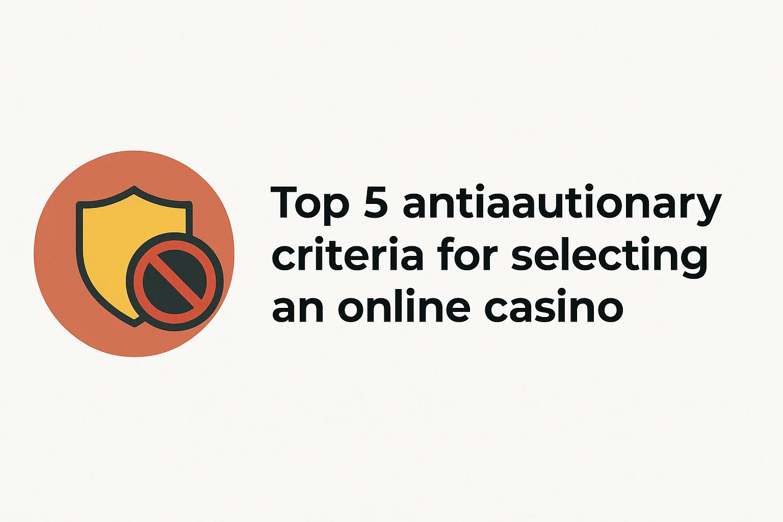 Top 5 anitautionary criteria for selecting an online casino